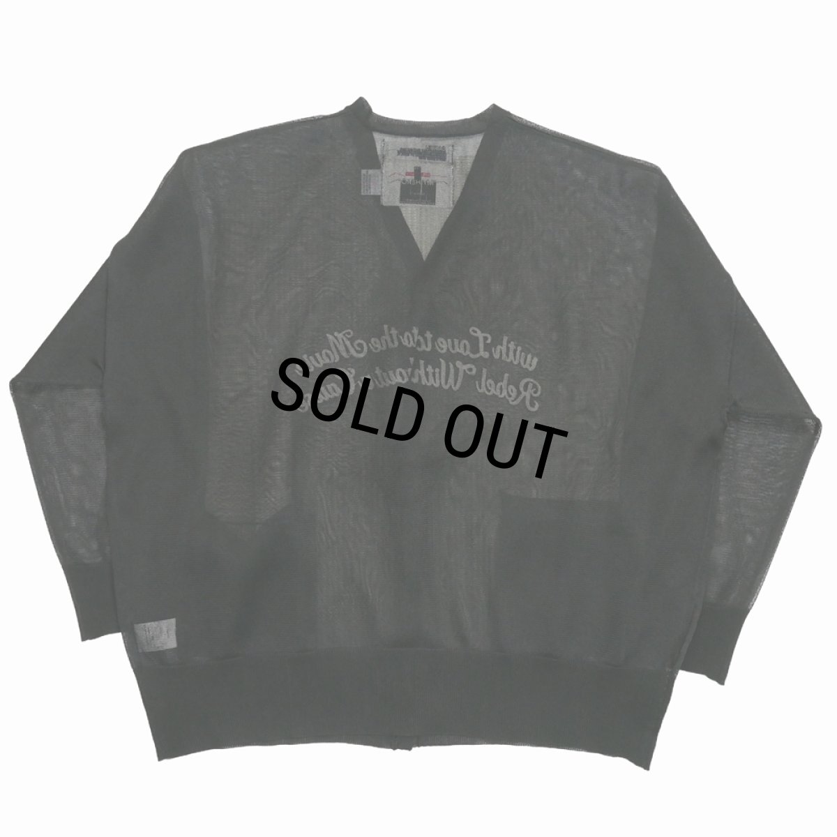 画像2: 【30%OFF】DAIRIKU/"Letter" Skeleton Cardigan（Skeleton Black）［スケルトンカーディガン-24春夏］ (2)