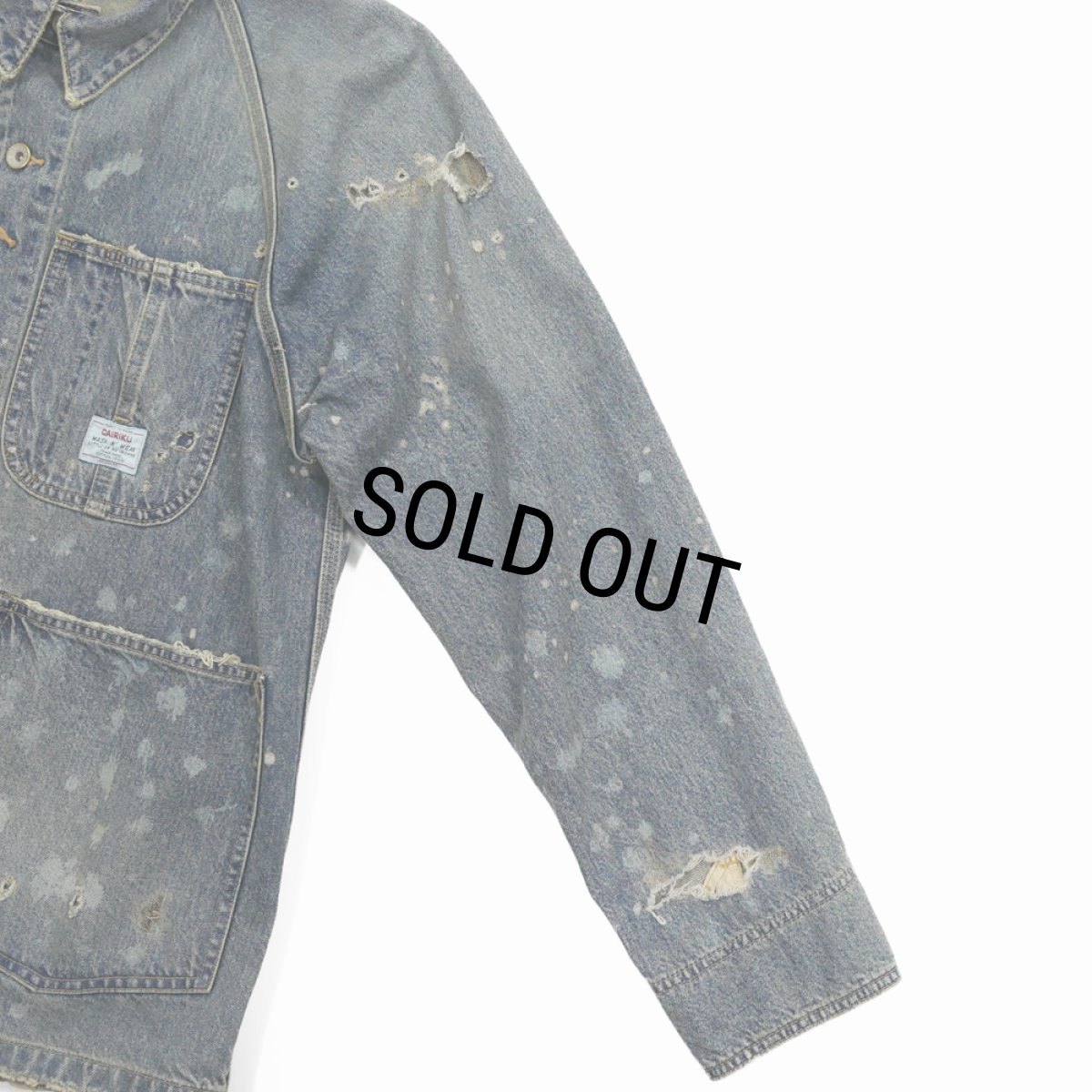 画像7: 【40%OFF】DAIRIKU/"Damage" Denim Cover All（Indigo）［"ダメージ"デニムカバーオール-24春夏］ (7)