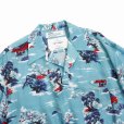 画像2: DAIRIKU/"Cliff" Aloha Rib Shirt（Blue）［アロハリブシャツ-24春夏］ (2)