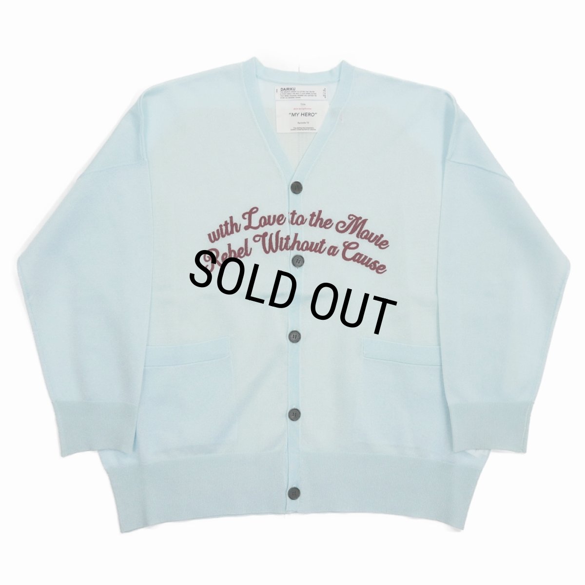 画像1: DAIRIKU/"Letter" Skeleton Cardigan（Skeleton Light Blue）［スケルトンカーディガン-24春夏］ (1)