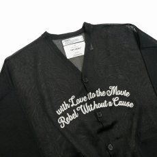 画像3: 【30%OFF】DAIRIKU/"Letter" Skeleton Cardigan（Skeleton Black）［スケルトンカーディガン-24春夏］ (3)