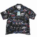 DAIRIKU/"Cliff" Aloha Shirt（Black）［アロハシャツ-24春夏］