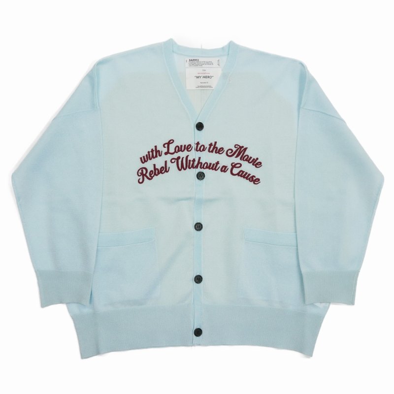 画像1: DAIRIKU/"Letter" Skeleton Cardigan（Skeleton Light Blue）［スケルトンカーディガン-24春夏］