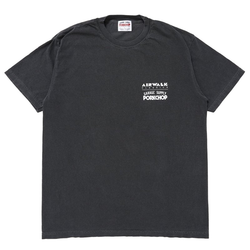 画像1: PORKCHOP/AP OLLIEMAN TEE（×AIRWALK CLASSICS）（ASH BLACK）［プリントT-24春夏］