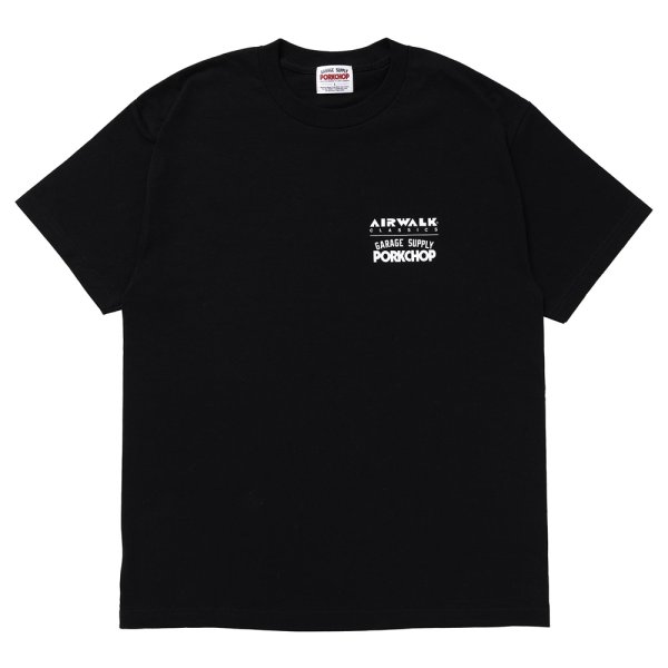 画像2: PORKCHOP/AIR PORK TEE（×AIRWALK CLASSICS）（BLACK）［プリントT-24春夏］