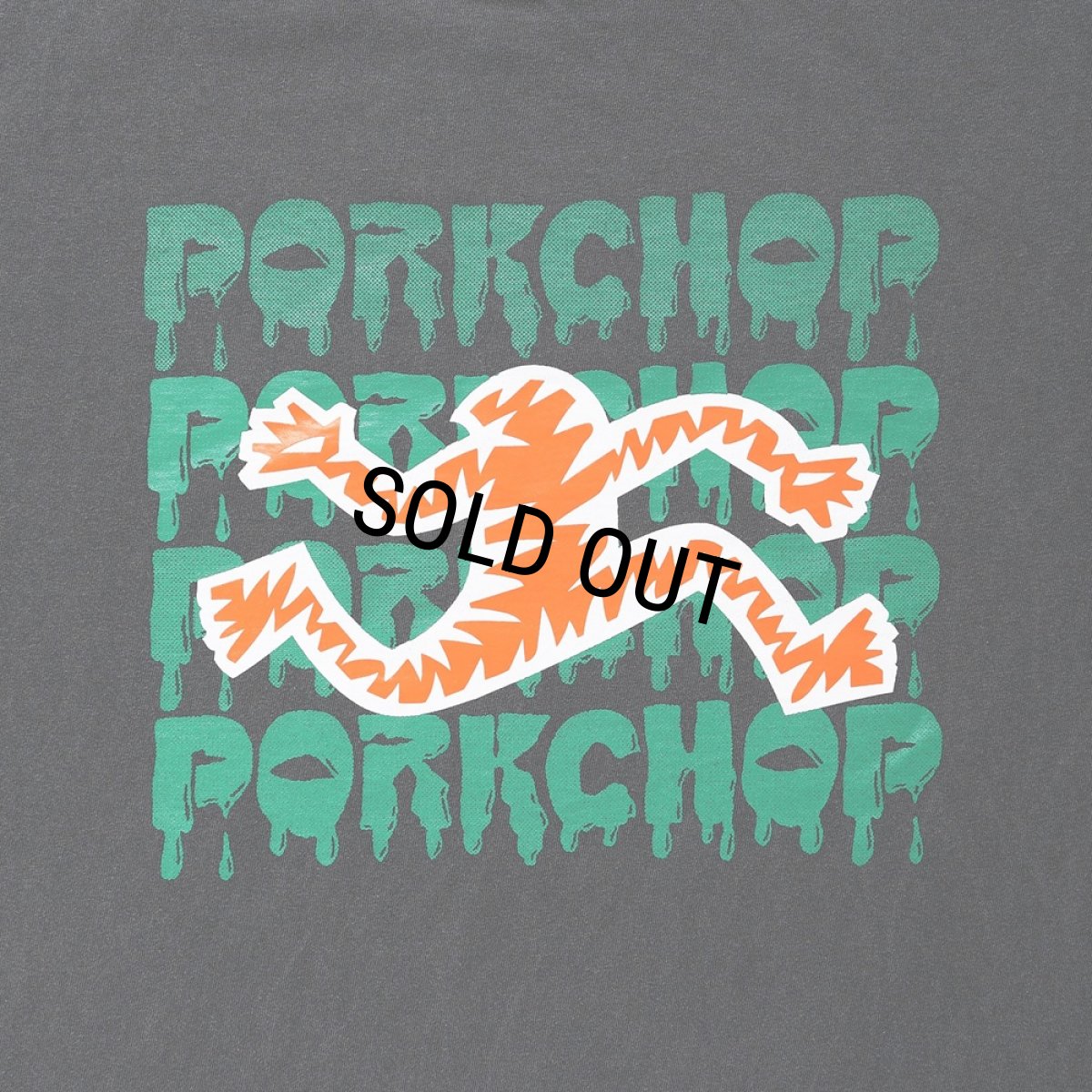 画像4: PORKCHOP/AP OLLIEMAN TEE（×AIRWALK CLASSICS）（ASH BLACK）［プリントT-24春夏］ (4)