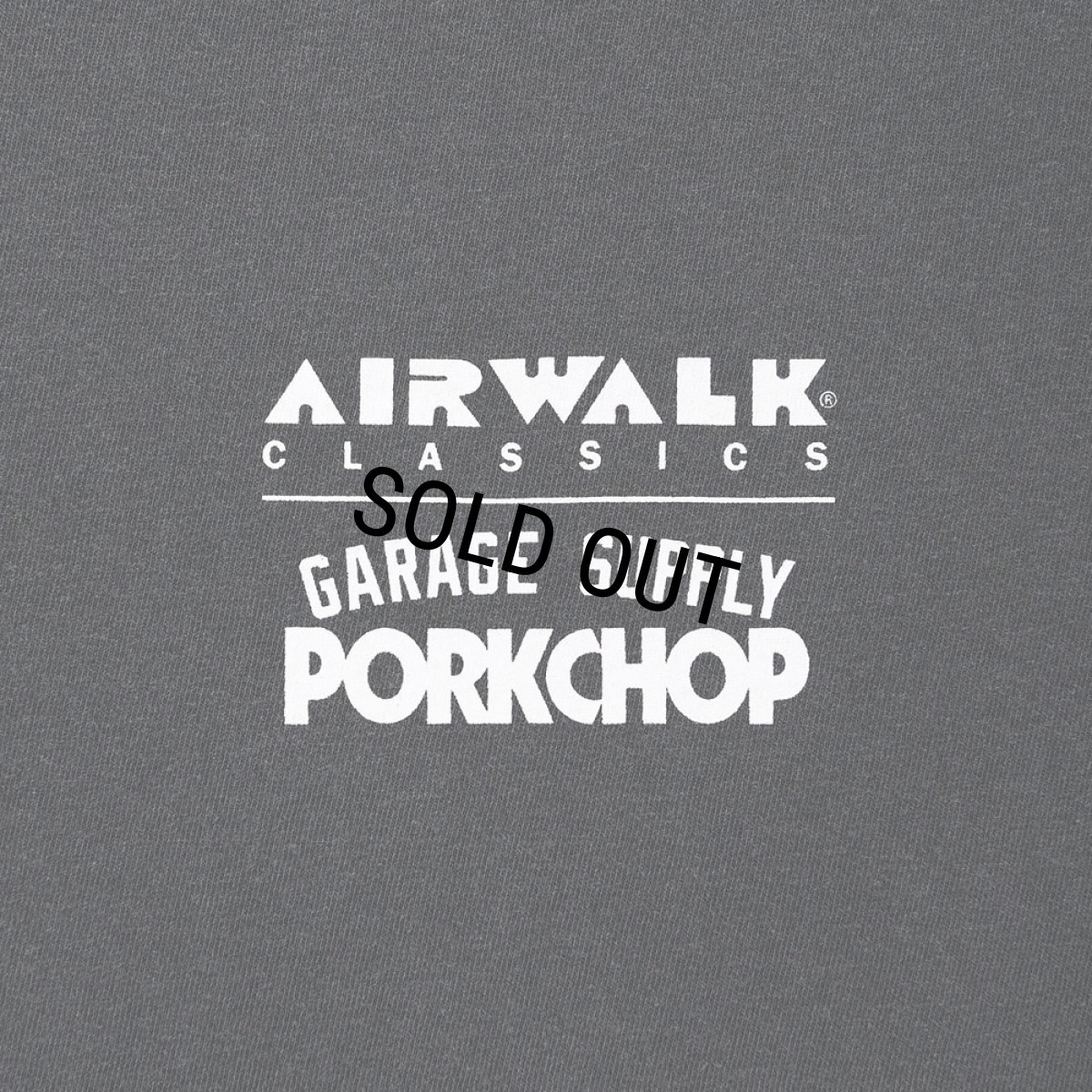 画像3: PORKCHOP/AP OLLIEMAN TEE（×AIRWALK CLASSICS）（ASH BLACK）［プリントT-24春夏］ (3)