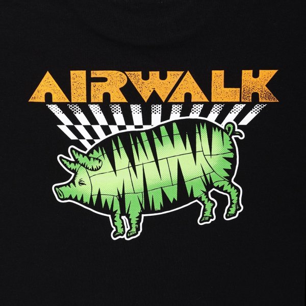 画像4: PORKCHOP/AIR PORK TEE（×AIRWALK CLASSICS）（BLACK）［プリントT-24春夏］