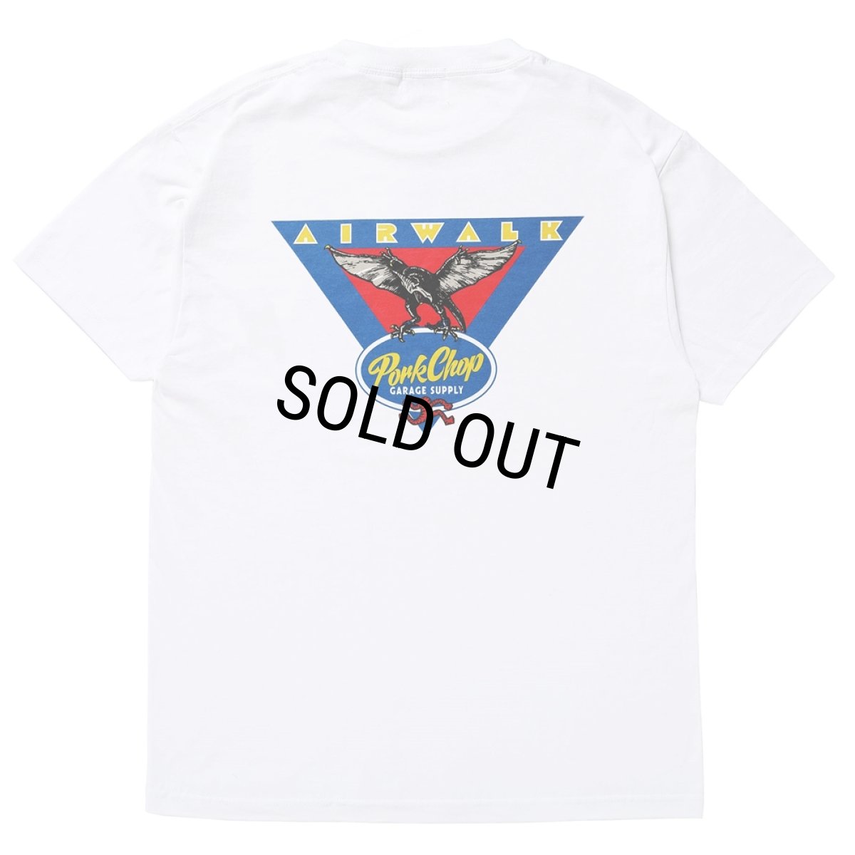 画像1: PORKCHOP/AP TRIANGLE TEE（×AIRWALK CLASSICS）（WHITE）［プリントT-24春夏］ (1)