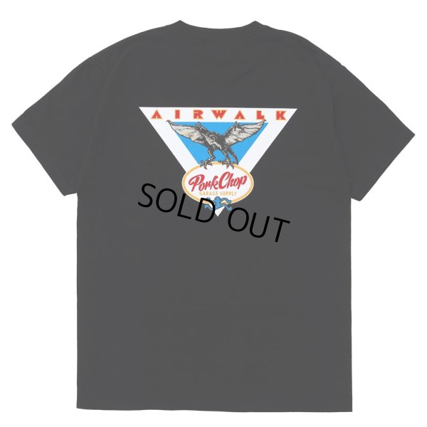 画像1: PORKCHOP/AP TRIANGLE TEE（×AIRWALK CLASSICS）（BLACK）［プリントT-24春夏］