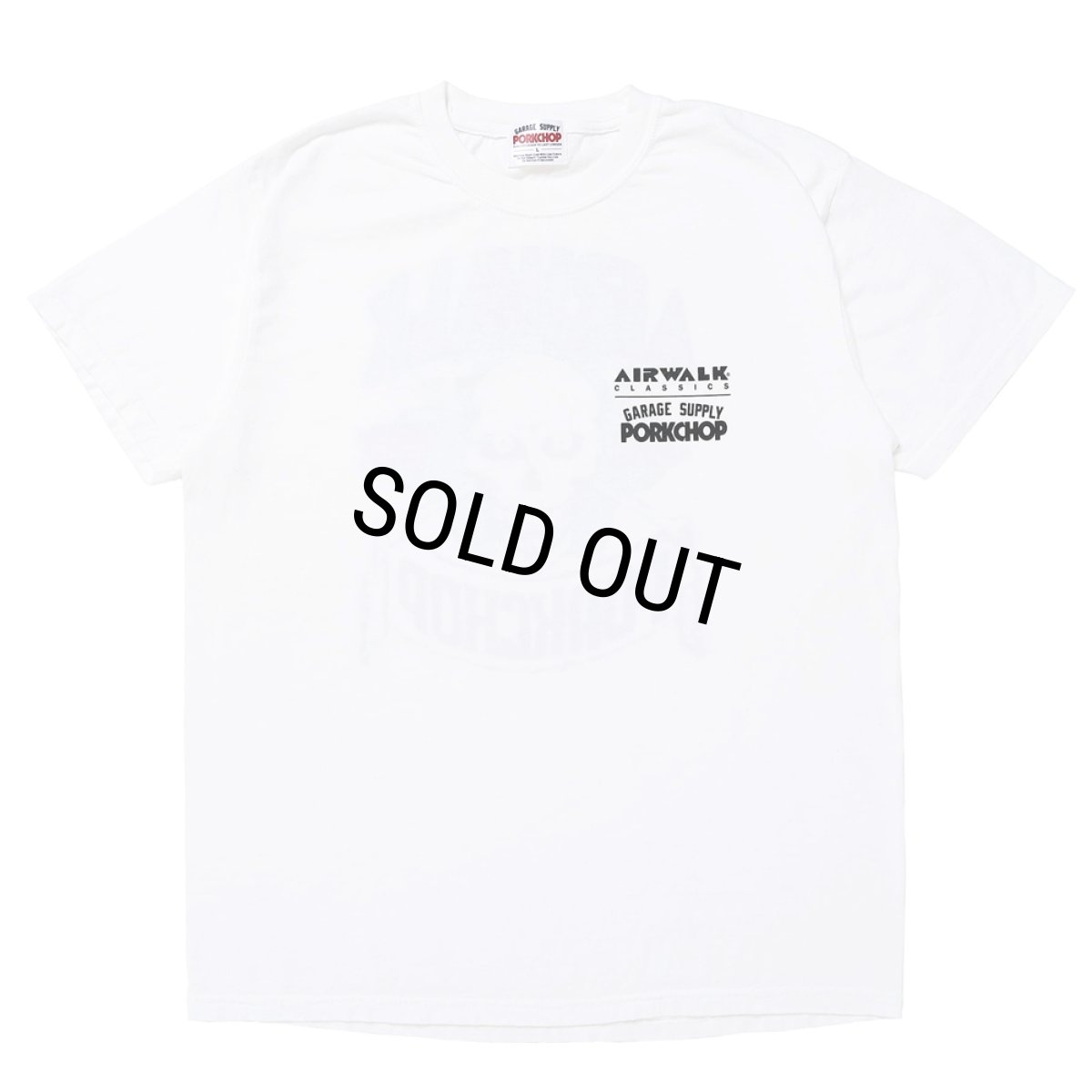 画像2: PORKCHOP/AP SKELETON TEE（×AIRWALK CLASSICS）（WHITE）［プリントT-24春夏］ (2)