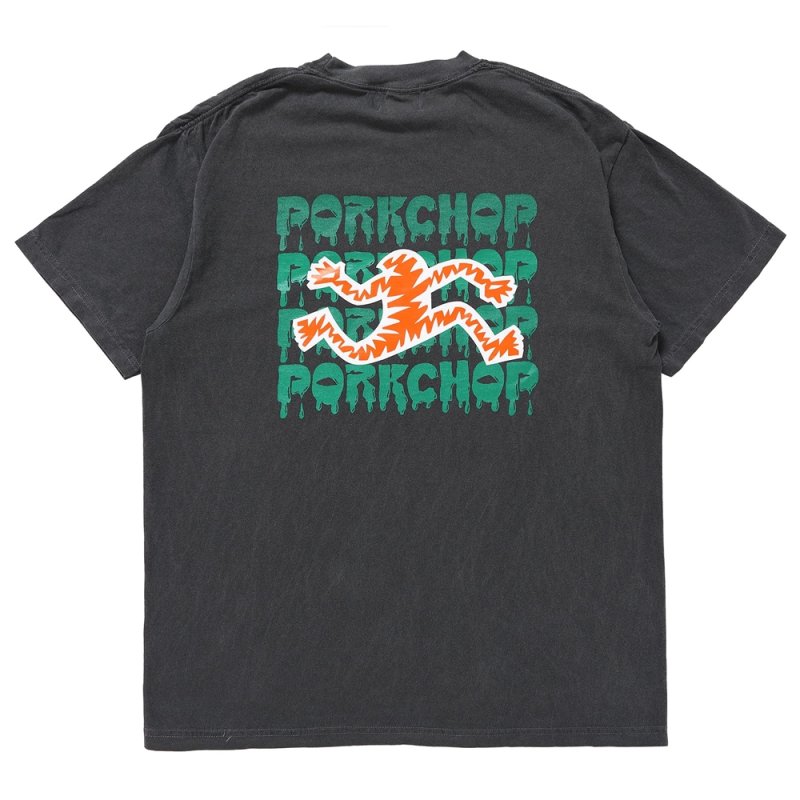 画像2: PORKCHOP/AP OLLIEMAN TEE（×AIRWALK CLASSICS）（ASH BLACK）［プリントT-24春夏］