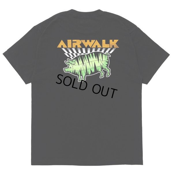 画像1: PORKCHOP/AIR PORK TEE（×AIRWALK CLASSICS）（BLACK）［プリントT-24春夏］