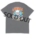 PORKCHOP/AP SKELETON TEE（×AIRWALK CLASSICS）（ASH BLACK）［プリントT-24春夏］