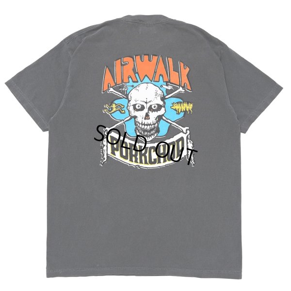 画像1: PORKCHOP/AP SKELETON TEE（×AIRWALK CLASSICS）（ASH BLACK）［プリントT-24春夏］