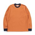 画像2: 【30%OFF】RATS/TRIM LS TEE BACK PRINT（ORANGE）［トリム長袖T-24春夏］ (2)
