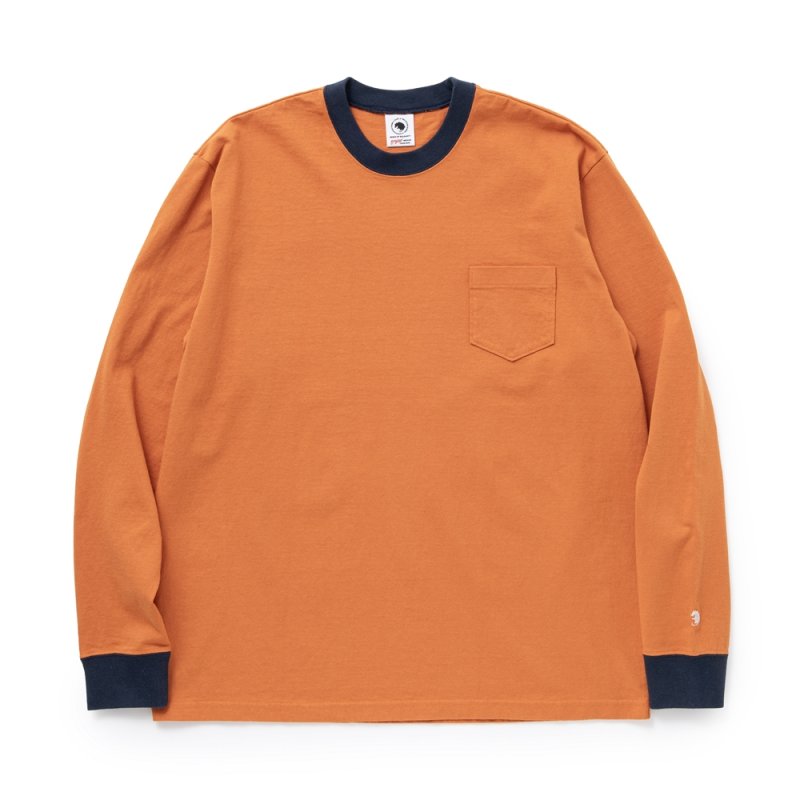 画像1: 【40%OFF】RATS/TRIM LS TEE BACK PRINT（ORANGE）［トリム長袖T-24春夏］