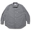 COOTIE PRODUCTIONS/Dobby Check L/S Shirt（Black）［ドビーチェック