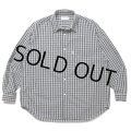COOTIE PRODUCTIONS/Dobby Check L/S Shirt（Black）［ドビーチェックシャツ-24春夏］