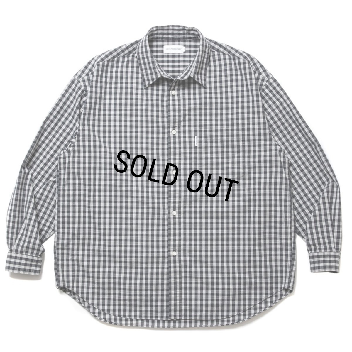 画像1: COOTIE PRODUCTIONS/Dobby Check L/S Shirt（Black）［ドビーチェックシャツ-24春夏］ (1)