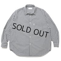 COOTIE PRODUCTIONS/Dobby Check L/S Shirt（Black）［ドビーチェックシャツ-24春夏］