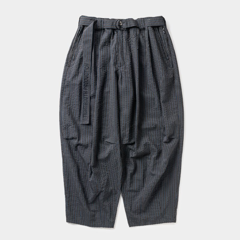 画像1: TIGHTBOOTH/SEERSUCKER BALLOON PANTS（Black）［シアサッカーバルーンパンツ-24春夏］