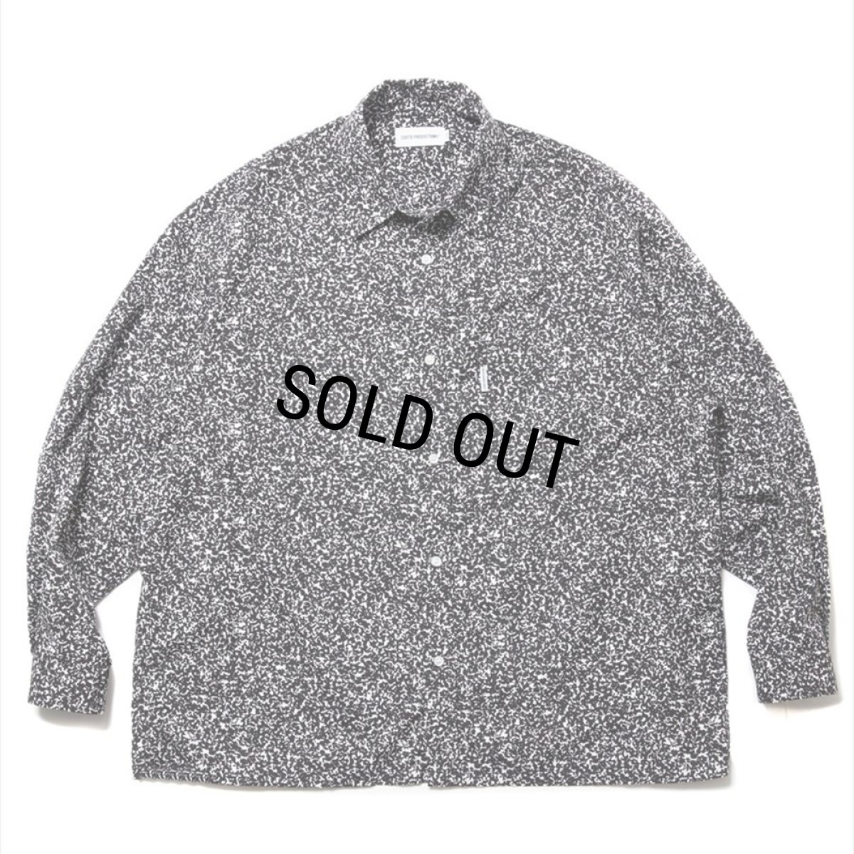 画像1: COOTIE PRODUCTIONS/Allover Printed Broad L/S Shirt（Black）［総柄ブロードシャツ-24春夏］ (1)