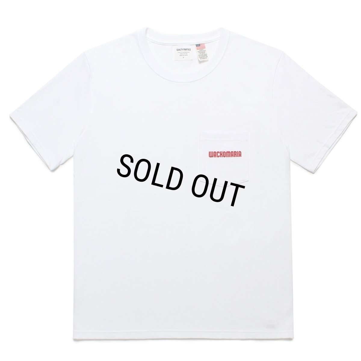 画像1: WACKO MARIA/US FABRIC POCKET T-SHIRT（WHITE）［刺繍ポケT-24春夏］ (1)