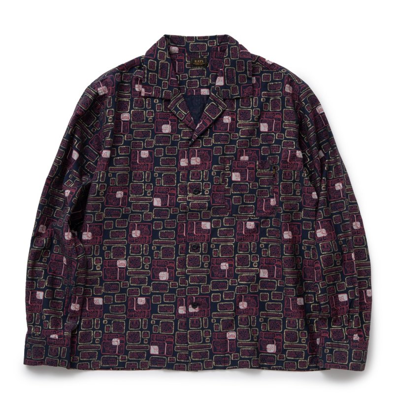 画像1: RATS/GLITTER ATOMIC SHIRT（NAVY）［グリッターアトミックシャツ-24春夏］