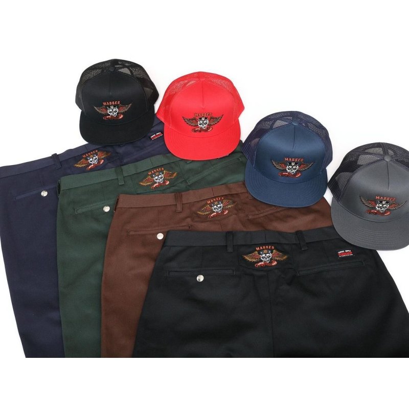 画像3: PORKCHOP/MESH CAP EAGLE P（×MASSES）（RED）［メッシュキャップ-24春夏］