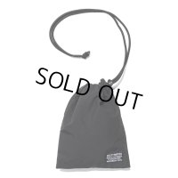 WACKO MARIA/NYLON DRAWSTRING BAG（BLACK）［ドローストリングバッグ-24春夏］