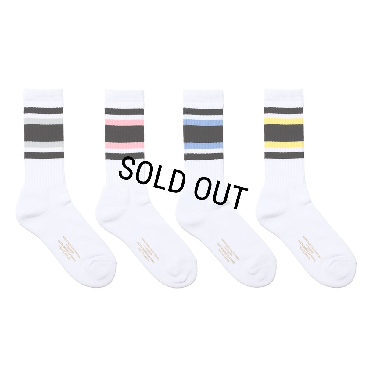 画像1: WACKO MARIA/STRIPED SOCKS（各色）［ストライプソックス-24春夏］ (1)