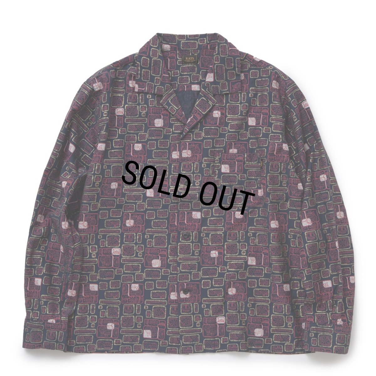 画像1: RATS/GLITTER ATOMIC SHIRT（NAVY）［グリッターアトミックシャツ-24春夏］ (1)