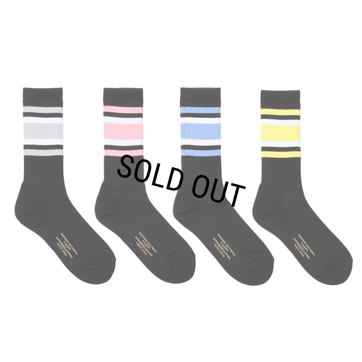 画像1: WACKO MARIA/STRIPED SOCKS（各色）［ストライプソックス-24春夏］ (1)