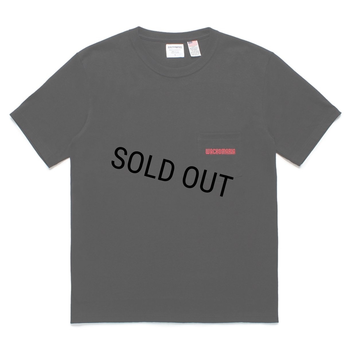 画像1: WACKO MARIA/US FABRIC POCKET T-SHIRT（BLACK）［刺繍ポケT-24春夏］ (1)