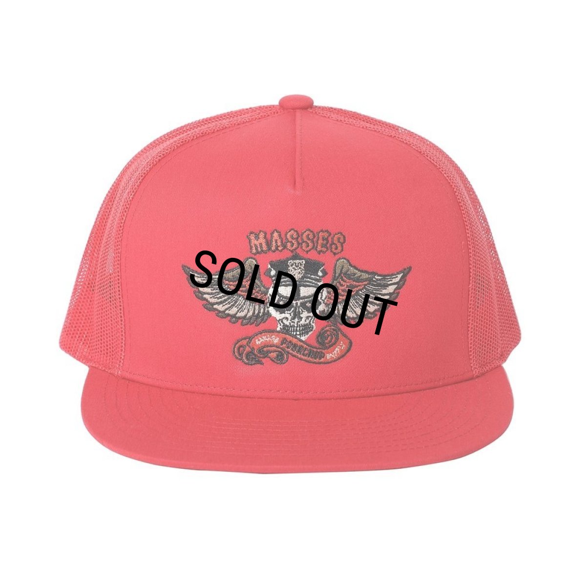 画像1: PORKCHOP/MESH CAP EAGLE P（×MASSES）（RED）［メッシュキャップ-24春夏］ (1)