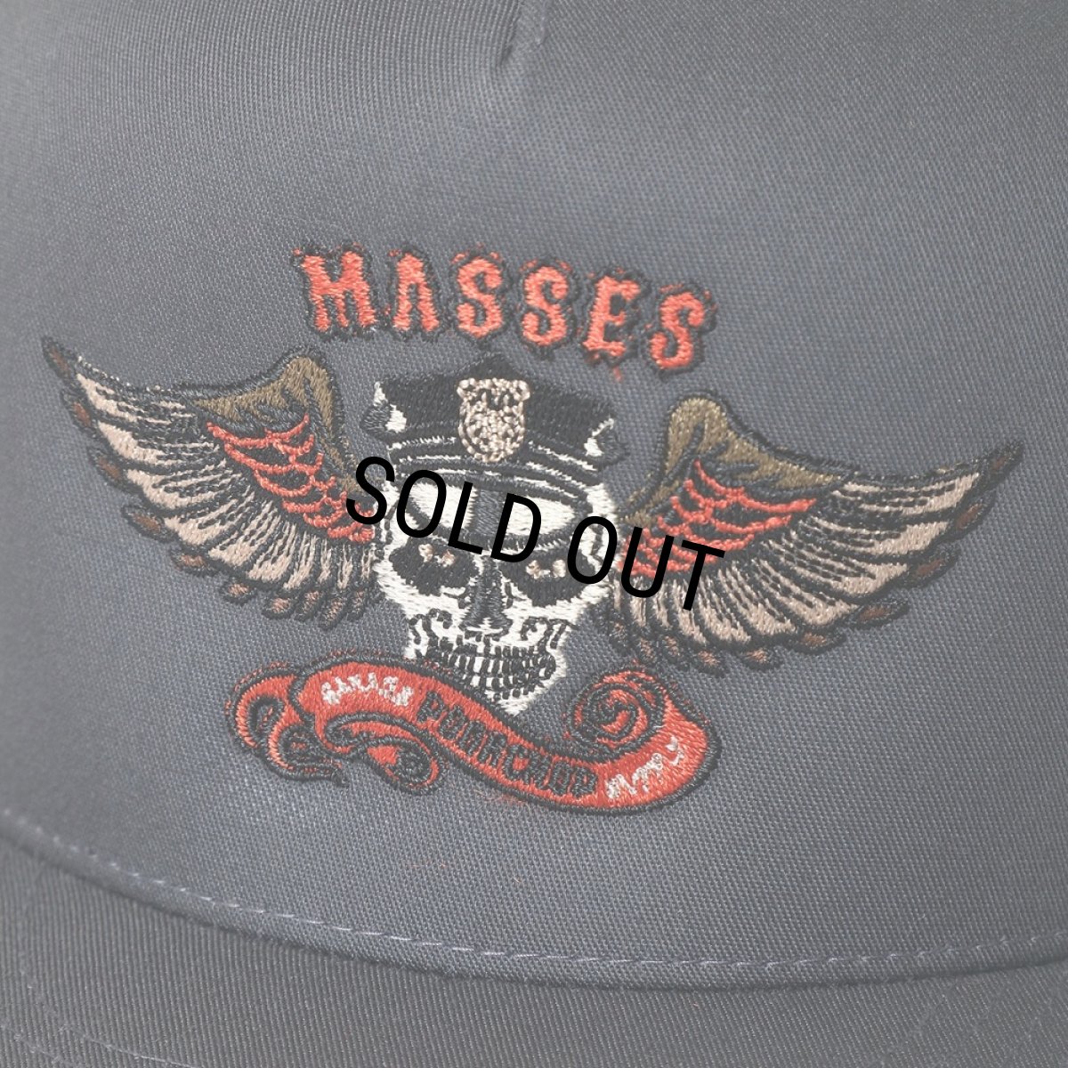 画像3: PORKCHOP/MESH CAP EAGLE P（×MASSES）（CHARCOAL）［メッシュキャップ-24春夏］ (3)