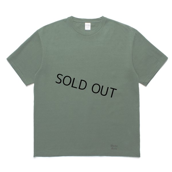 画像1: WACKO MARIA/WASHED HEAVY WEIGHT T-SHIRT（GREEN）［プリントT-24春夏］
