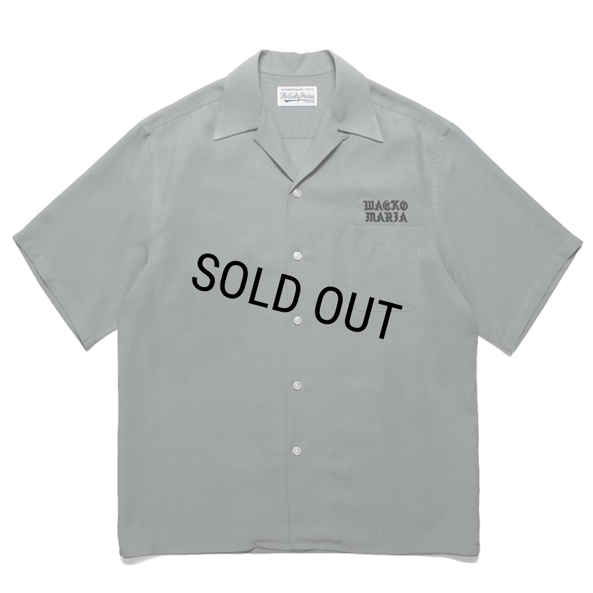 画像1: WACKO MARIA/50'S OPEN COLLAR SHIRT（GRAY）［50'Sオープンカラーシャツ-24春夏］ (1)