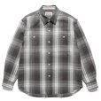 画像1: WACKO MARIA/CHECK FLANNEL SHIRT（GRAY）［チェックフランネルシャツ-24春夏］ (1)