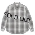 WACKO MARIA/CHECK FLANNEL SHIRT（GRAY）［チェックフランネルシャツ-24春夏］