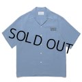 WACKO MARIA/50'S OPEN COLLAR SHIRT（BLUE）［50'Sオープンカラーシャツ-24春夏］
