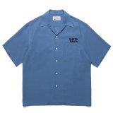 WACKO MARIA/50'S OPEN COLLAR SHIRT（BLUE）［50'Sオープンカラーシャツ-24春夏］