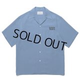 WACKO MARIA/50'S OPEN COLLAR SHIRT（BLUE）［50'Sオープンカラーシャツ-24春夏］