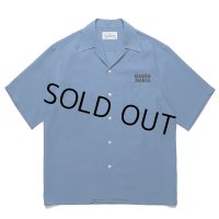 WACKO MARIA/50'S OPEN COLLAR SHIRT（BLUE）［50'Sオープンカラーシャツ-24春夏］