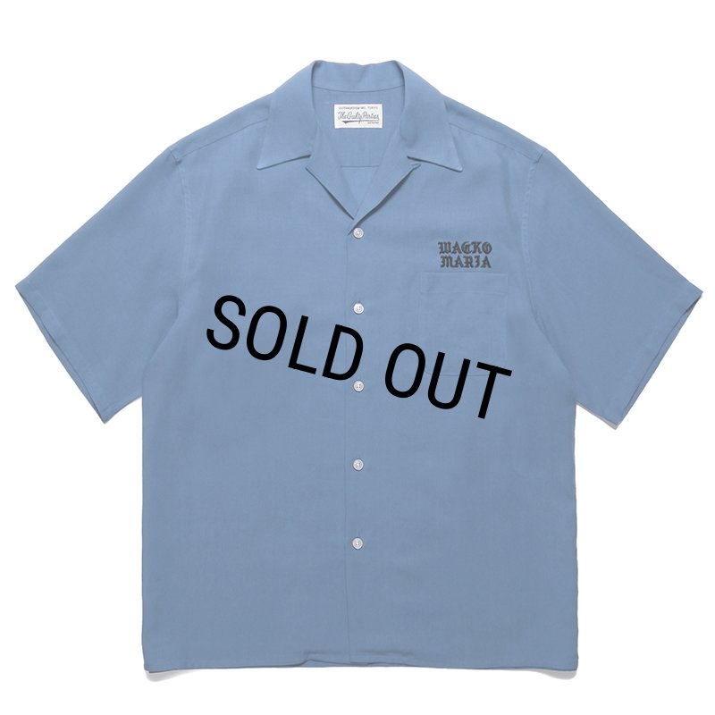 WACKO MARIA/50'S OPEN COLLAR SHIRT(BLUE)[50'Sオープンカラー WACKO MARIA/50'S OPEN COLLAR SHIRT(BLUE)[50'Sオープンカラー