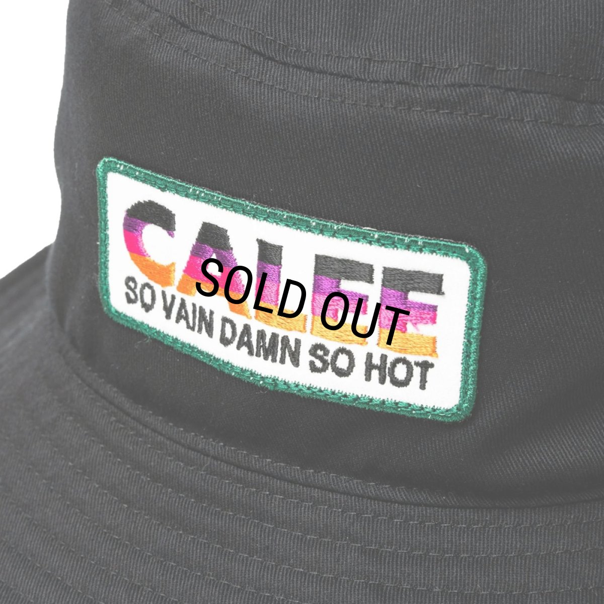 画像4: 【30%OFF】CALEE/EMBROIDERY & WAPPEN BUCKET HAT ＜TYPE C＞（Black/C）［バケットハット-24春夏］ (4)