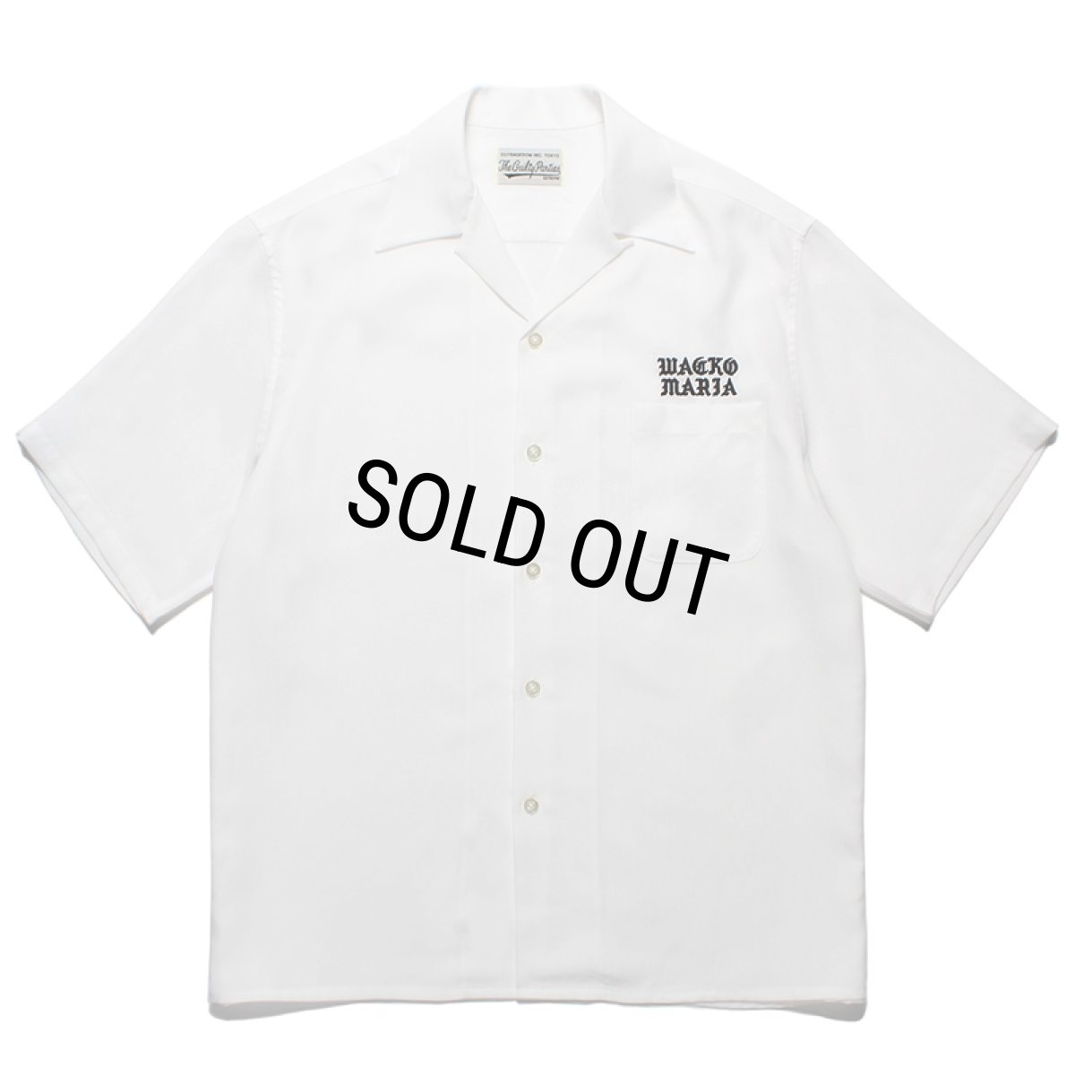 画像1: WACKO MARIA/50'S OPEN COLLAR SHIRT（WHITE）［50'Sオープンカラーシャツ-24春夏］ (1)