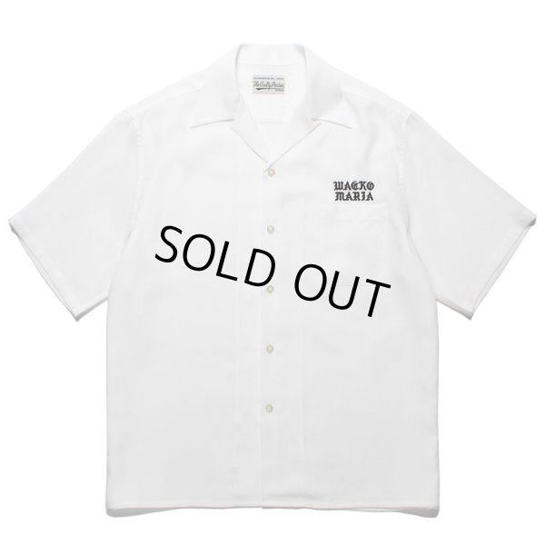 画像1: WACKO MARIA/50'S OPEN COLLAR SHIRT（WHITE）［50'Sオープンカラーシャツ-24春夏］