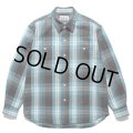 WACKO MARIA/CHECK FLANNEL SHIRT（BLUE）［チェックフランネルシャツ-24春夏］